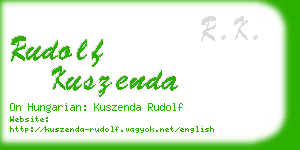 rudolf kuszenda business card